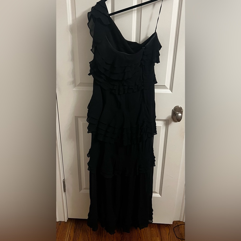 J crew Elegant Black Ruffled Dress